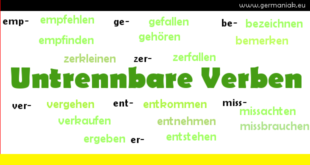 Untrennbare Verben - czasowniki nierozdzielnie złożone